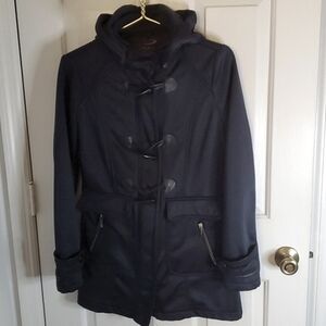 Yoki Outerwear Womens Hooded Classic Jacket, Zipper Snap & Toggle Close